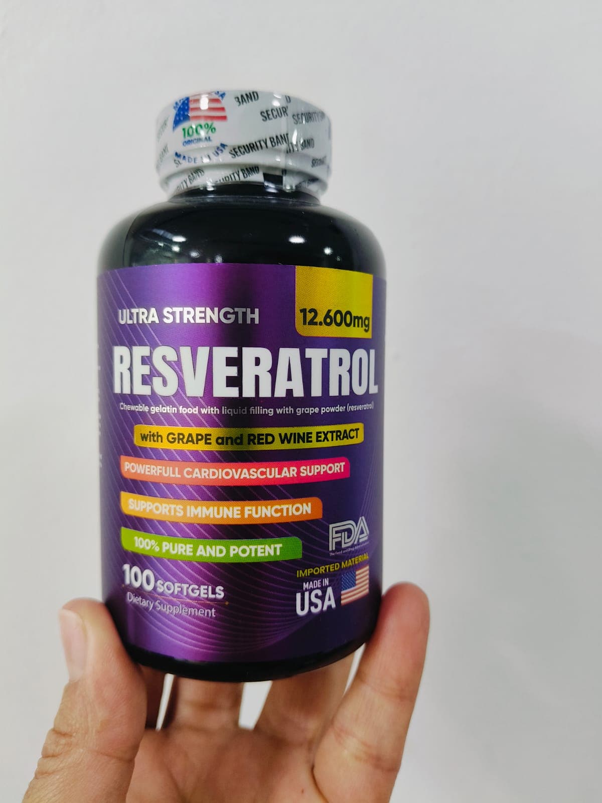 Resveratrol x 100 softgels