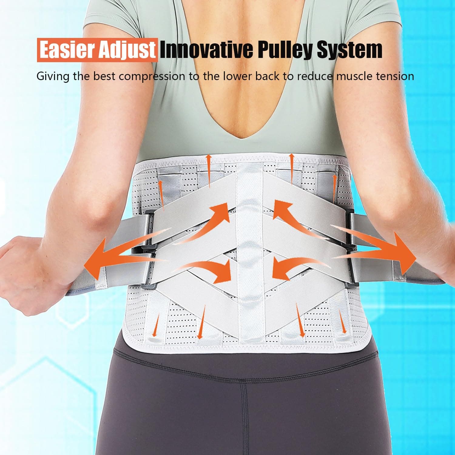 faja de soporte lumbar ajustable.
