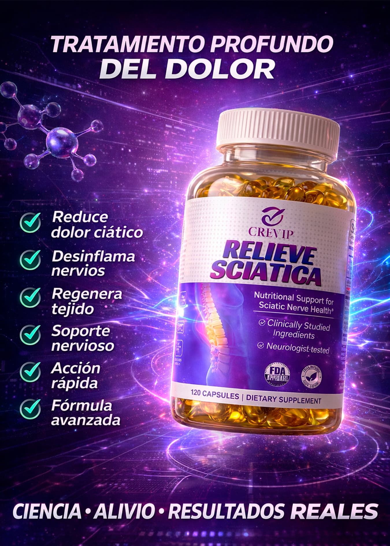 RELIEVE SCIATICA 120 CAPS NERVE HEALTH
