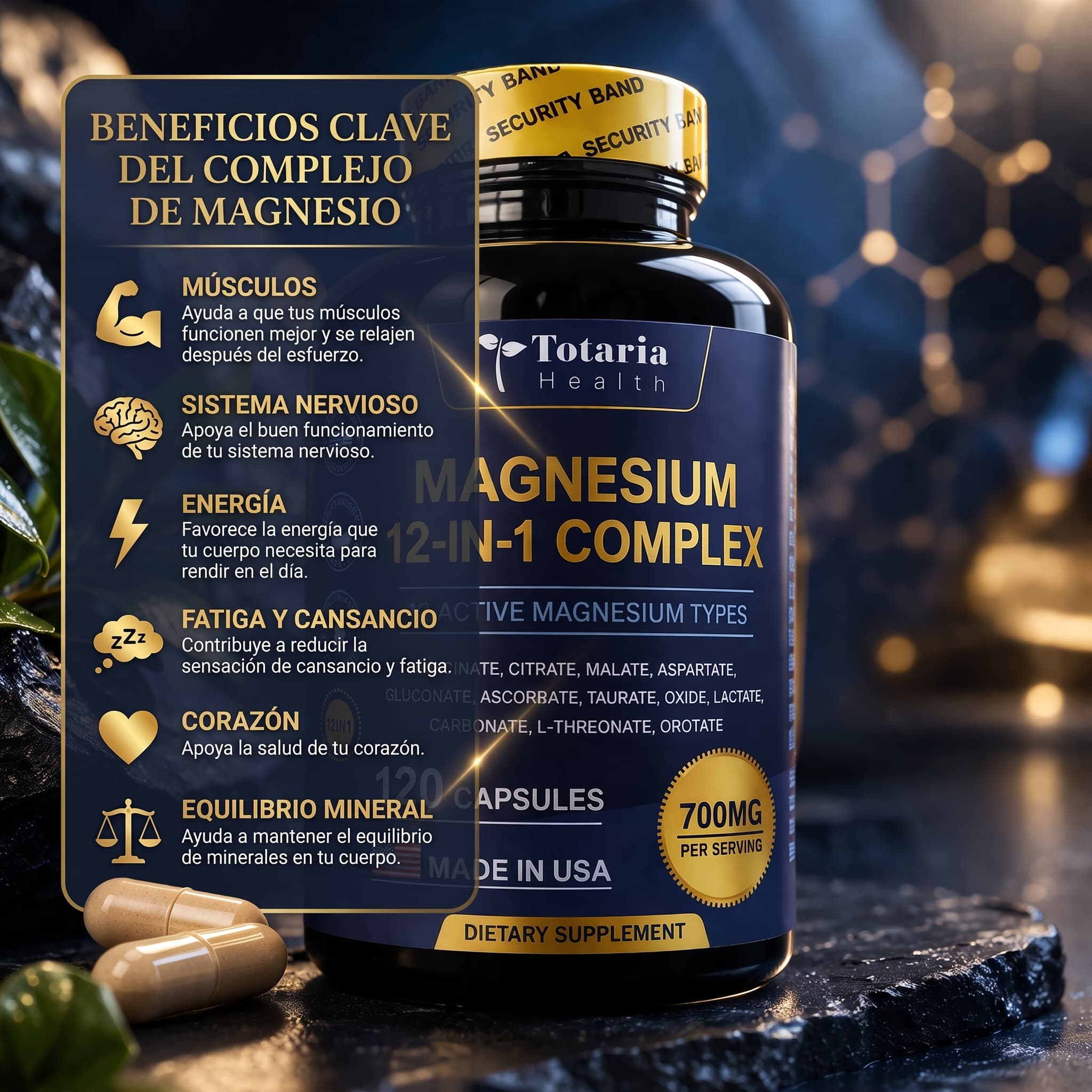 MAGNESIO 12 en 1 (X 120 CAPSULAS)
