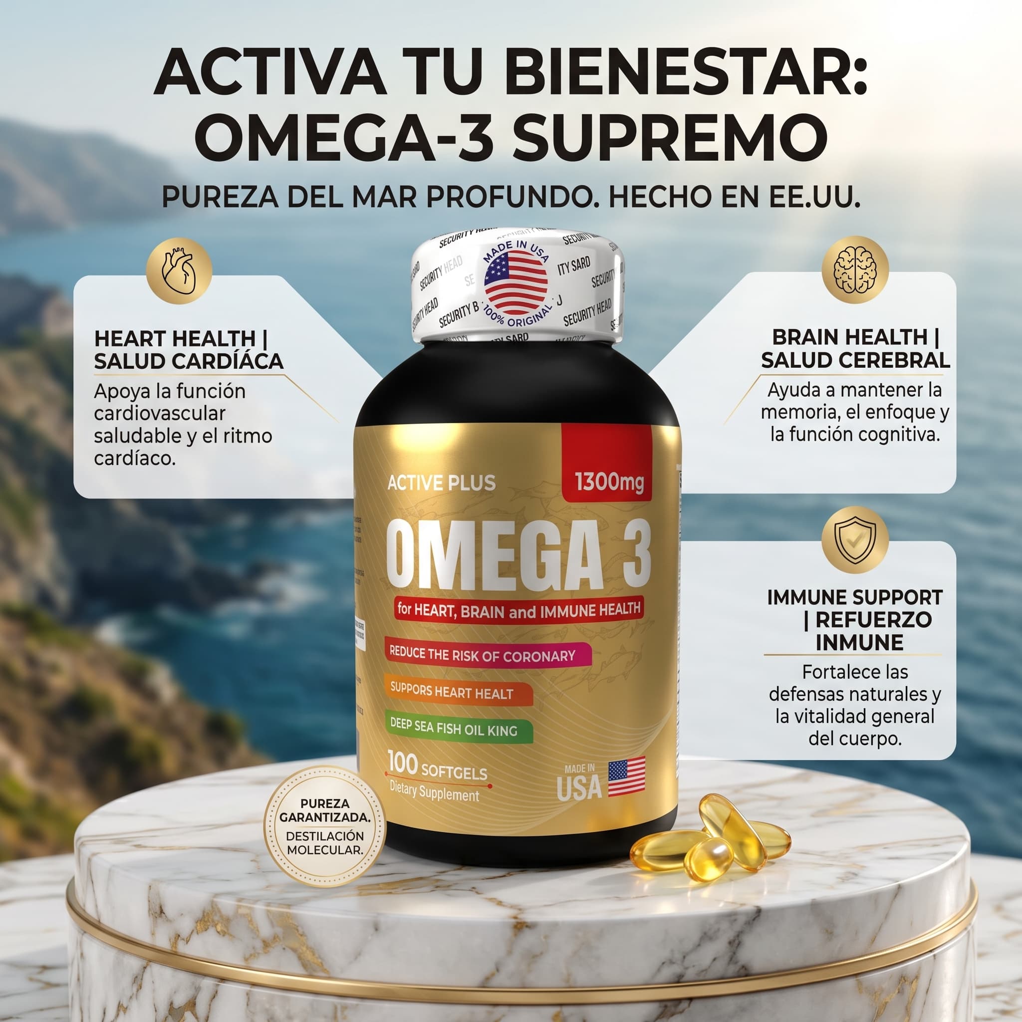Omega 3 americano x 100 sofgels