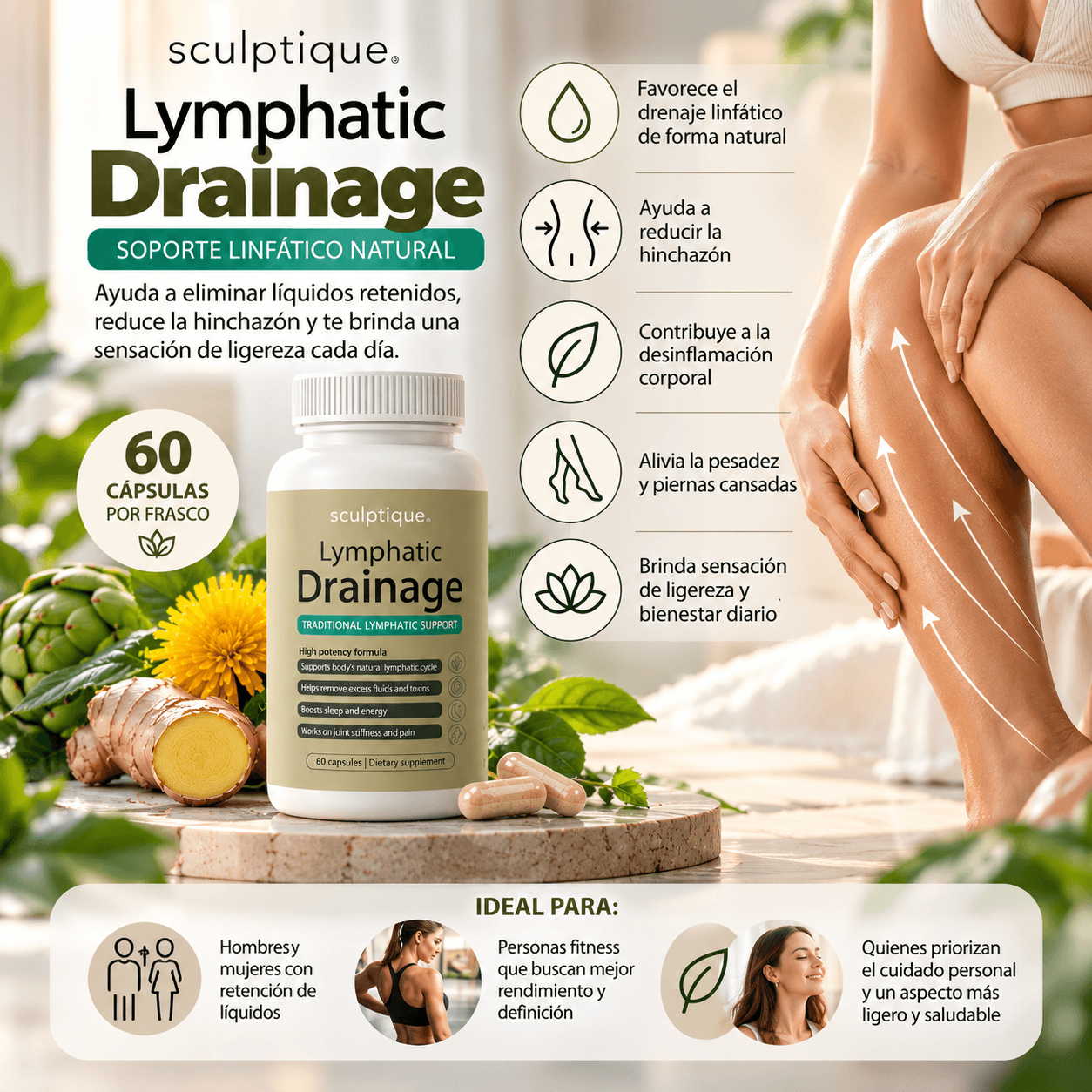 Sculptique Lymphatic Drainage Cápsulas