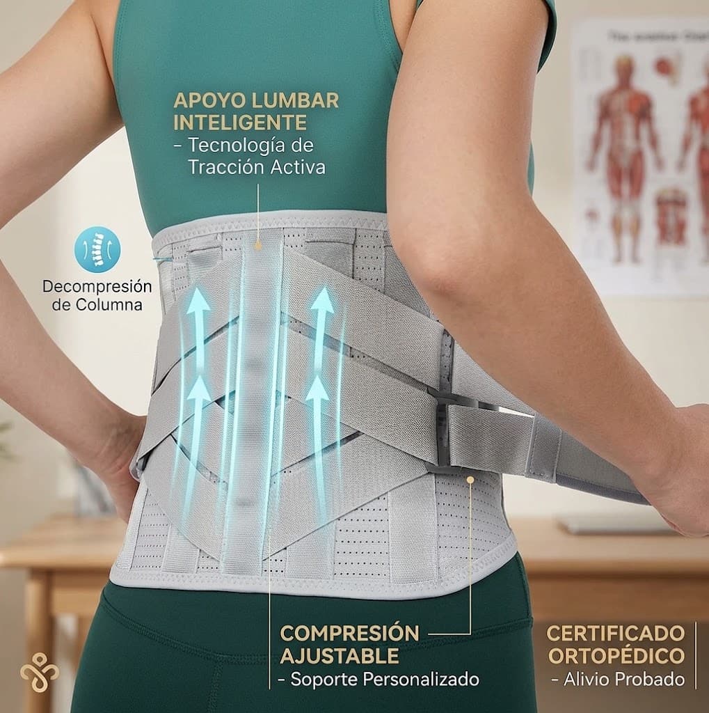 faja de soporte lumbar ajustable.