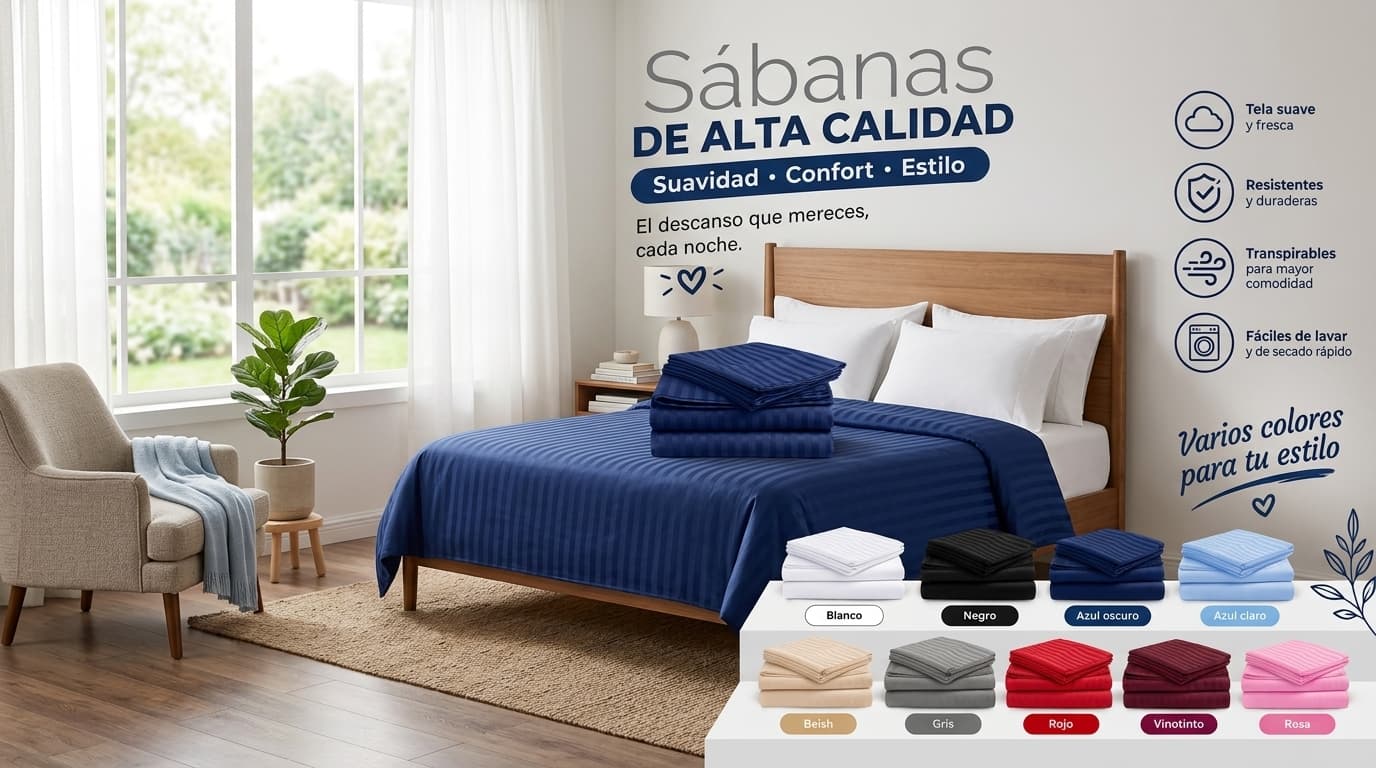 SABANA DOBLE EN POLI ALGODON
