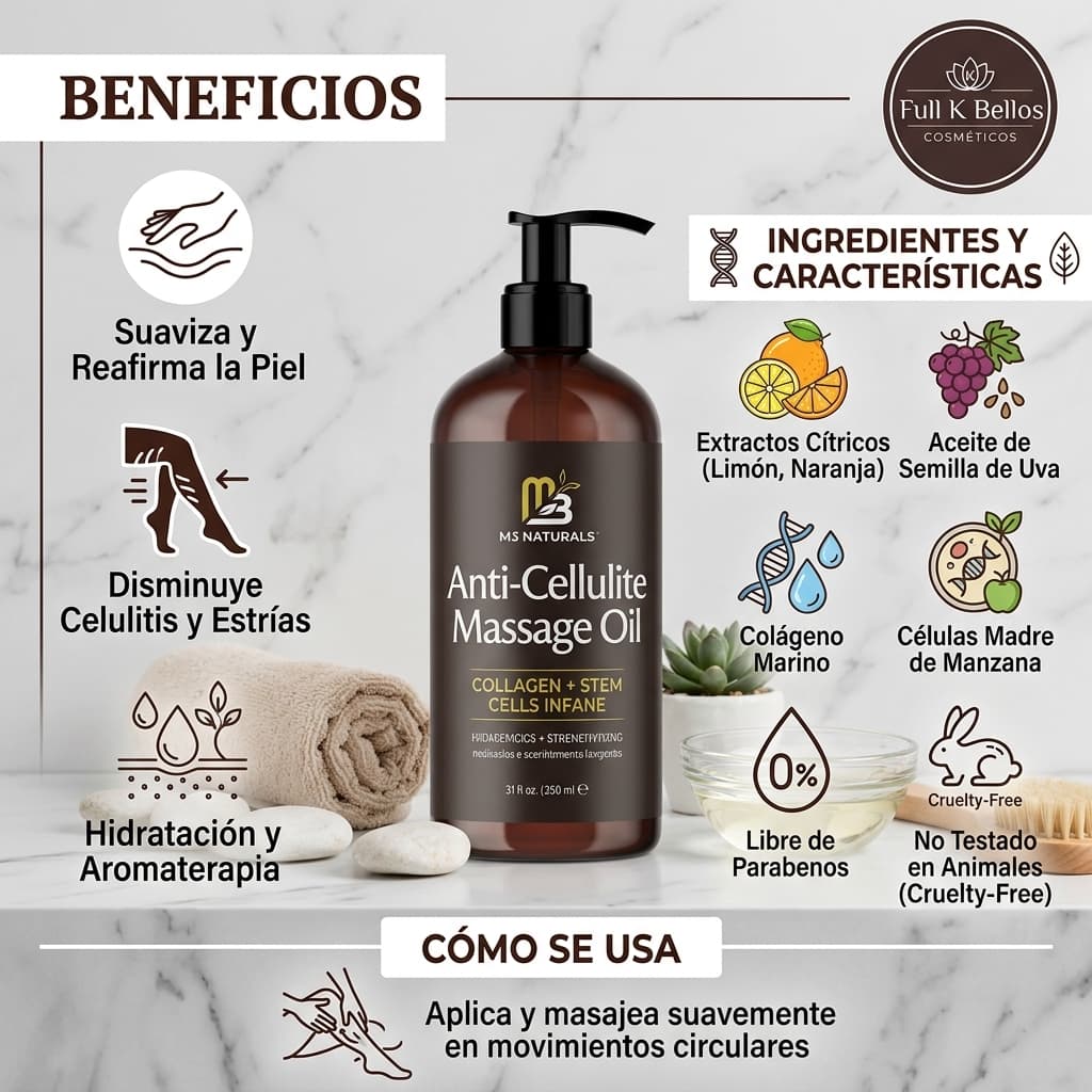 M3 naturals Celulitis Oil Massage