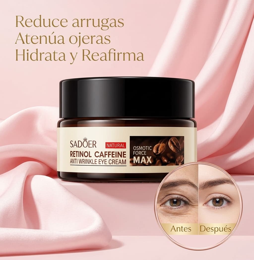 CONTORNO DE OJOS SADOER Retinol + Caffeine Anti-Wrinkle Eye Cream